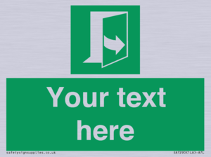 Custom sign safe condition door opens pulling left hand side